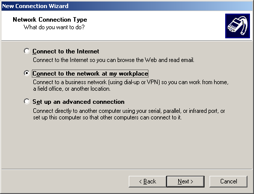 Network connection type